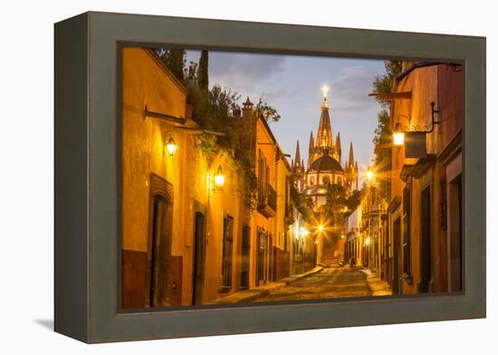 Cobblestones of Aldama Street, San Miguel De Allende, Mexico-Chuck Haney-Framed Premier Image Canvas