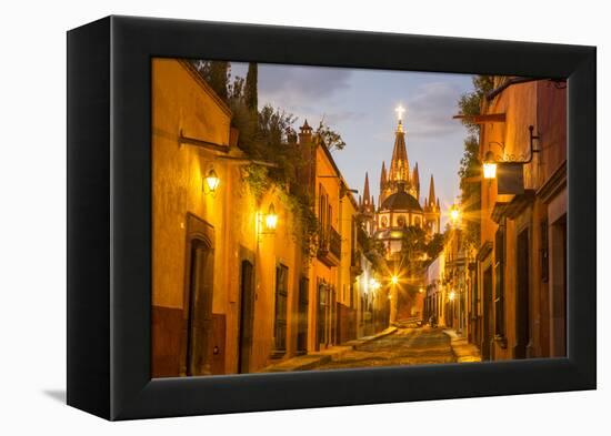 Cobblestones of Aldama Street, San Miguel De Allende, Mexico-Chuck Haney-Framed Premier Image Canvas