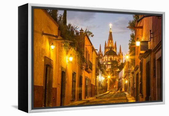 Cobblestones of Aldama Street, San Miguel De Allende, Mexico-Chuck Haney-Framed Premier Image Canvas