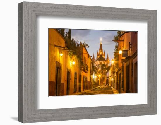 Cobblestones of Aldama Street, San Miguel De Allende, Mexico-Chuck Haney-Framed Premium Photographic Print