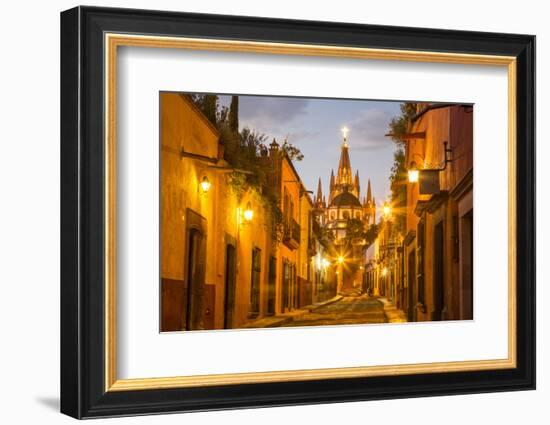 Cobblestones of Aldama Street, San Miguel De Allende, Mexico-Chuck Haney-Framed Premium Photographic Print