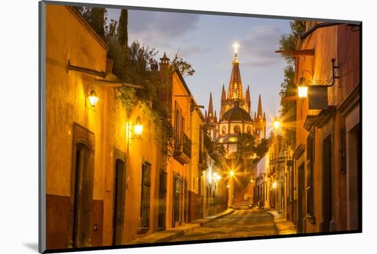 Cobblestones of Aldama Street, San Miguel De Allende, Mexico-Chuck Haney-Mounted Photographic Print