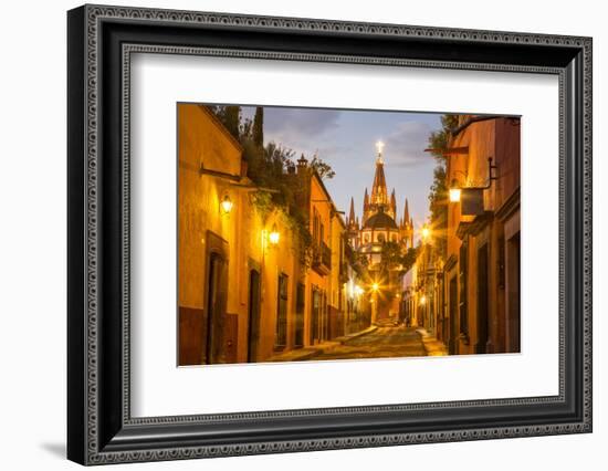 Cobblestones of Aldama Street, San Miguel De Allende, Mexico-Chuck Haney-Framed Photographic Print