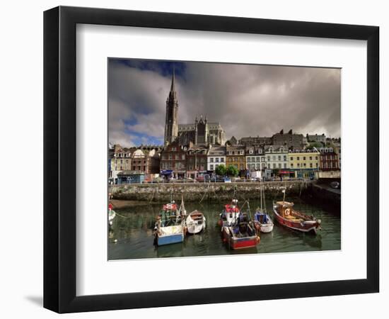 Cobh Harbour and St. Colman's Cathedral, Cobh, County Cork, Munster, Republic of Ireland-Patrick Dieudonne-Framed Photographic Print