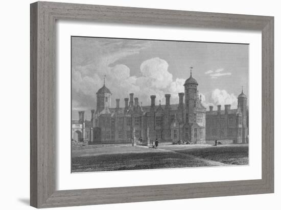 'Cobham Hall, (North West View) Kent', 1823-W Wallis-Framed Giclee Print