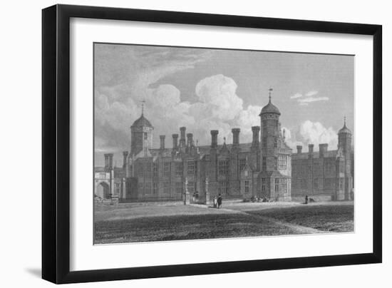 'Cobham Hall, (North West View) Kent', 1823-W Wallis-Framed Giclee Print