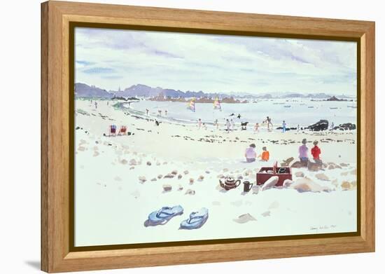 Cobo Bay, Guernsey, 1987-Lucy Willis-Framed Premier Image Canvas