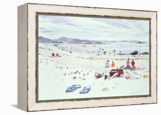 Cobo Bay, Guernsey, 1987-Lucy Willis-Framed Premier Image Canvas