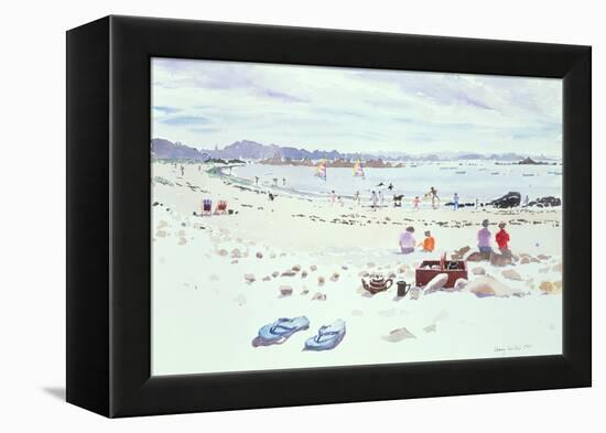 Cobo Bay, Guernsey, 1987-Lucy Willis-Framed Premier Image Canvas