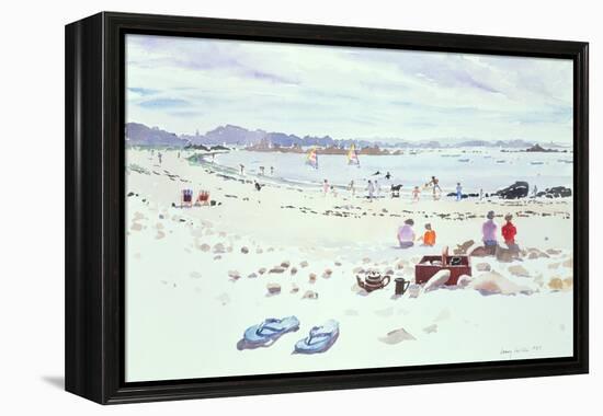Cobo Bay, Guernsey, 1987-Lucy Willis-Framed Premier Image Canvas
