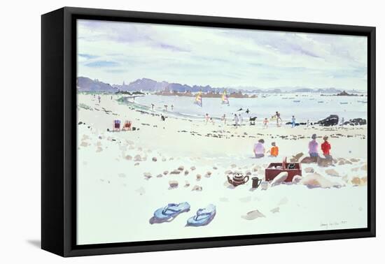 Cobo Bay, Guernsey, 1987-Lucy Willis-Framed Premier Image Canvas