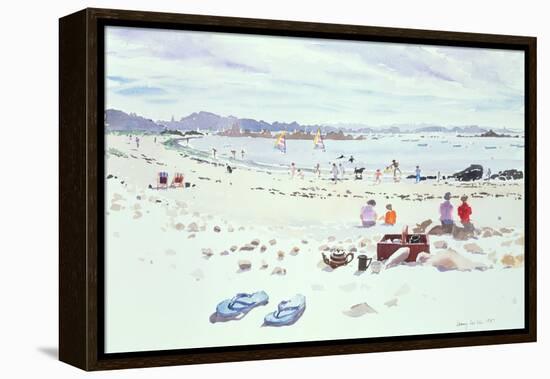 Cobo Bay, Guernsey, 1987-Lucy Willis-Framed Premier Image Canvas