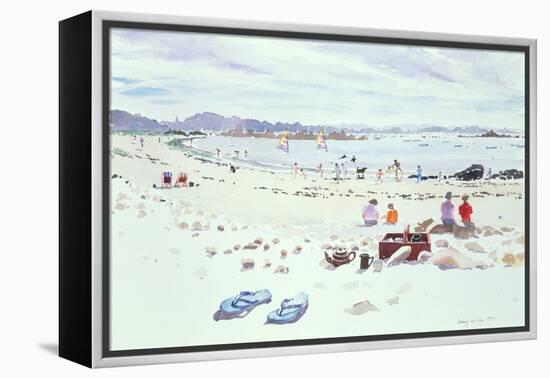 Cobo Bay, Guernsey, 1987-Lucy Willis-Framed Premier Image Canvas