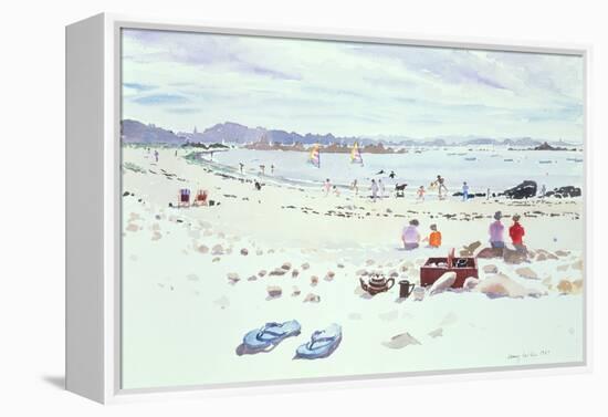 Cobo Bay, Guernsey, 1987-Lucy Willis-Framed Premier Image Canvas