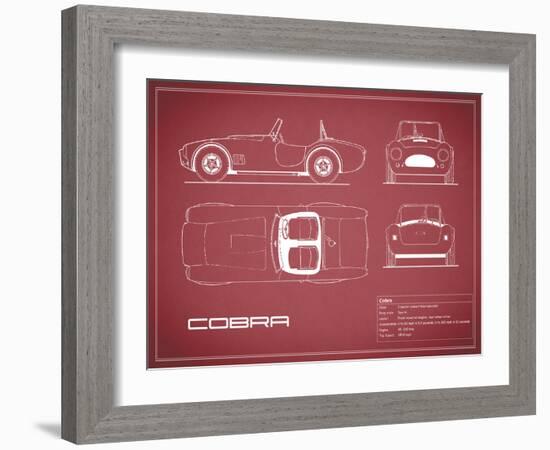 Cobra-Maroon-Mark Rogan-Framed Art Print