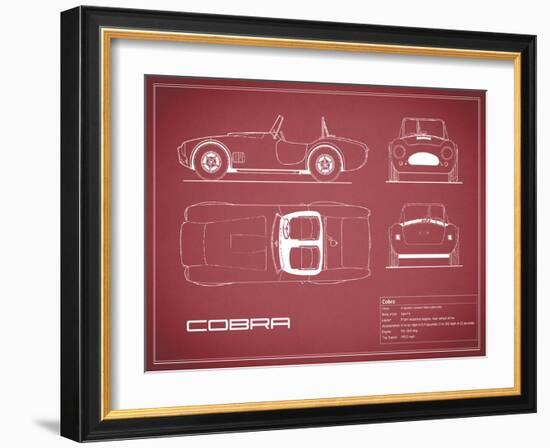 Cobra-Maroon-Mark Rogan-Framed Art Print