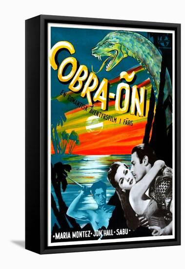 Cobra Woman (aka Cobra-On), Sabu, Maria Montez, Jon Hall, (Swedish Poster Art), 1944-null-Framed Stretched Canvas