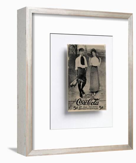 Coca-Cola advertisement with a golfing theme, c1905-Unknown-Framed Giclee Print