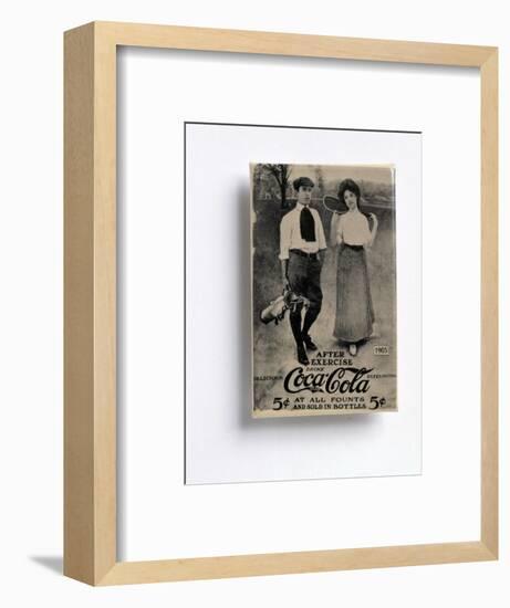 Coca-Cola advertisement with a golfing theme, c1905-Unknown-Framed Giclee Print