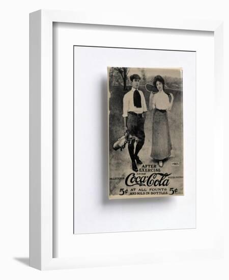 Coca-Cola advertisement with a golfing theme, c1905-Unknown-Framed Giclee Print