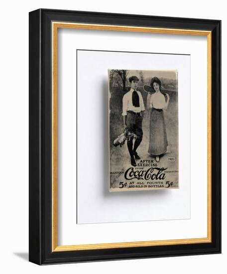 Coca-Cola advertisement with a golfing theme, c1905-Unknown-Framed Giclee Print