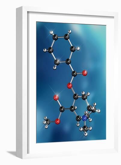 Cocaine Drug Molecule-Miriam Maslo-Framed Photographic Print