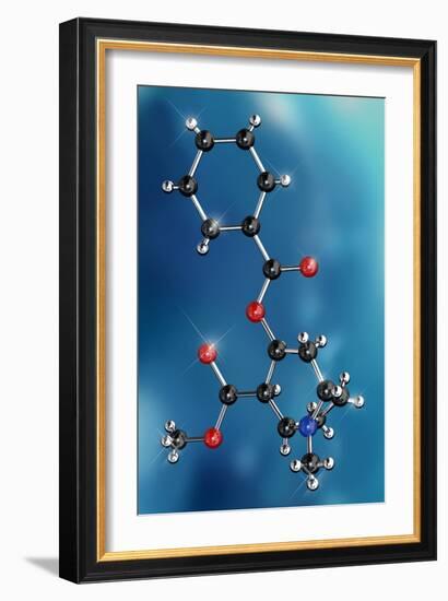 Cocaine Drug Molecule-Miriam Maslo-Framed Photographic Print