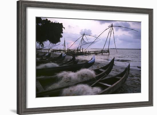 Cochin Fishing Nets-Charles Bowman-Framed Photographic Print