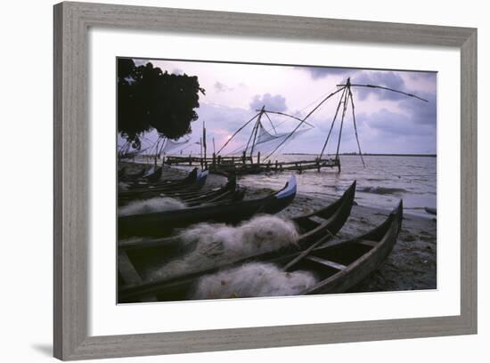 Cochin Fishing Nets-Charles Bowman-Framed Photographic Print