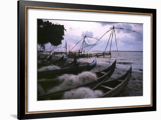 Cochin Fishing Nets-Charles Bowman-Framed Photographic Print