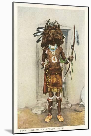 Cochiti Pueblo Indian in Buffalo Dance-null-Mounted Art Print