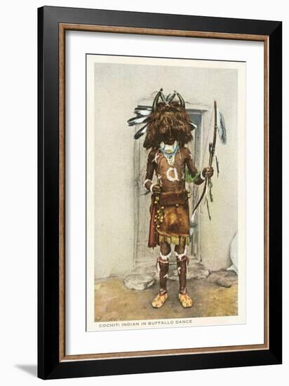 Cochiti Pueblo Indian in Buffalo Dance-null-Framed Premium Giclee Print