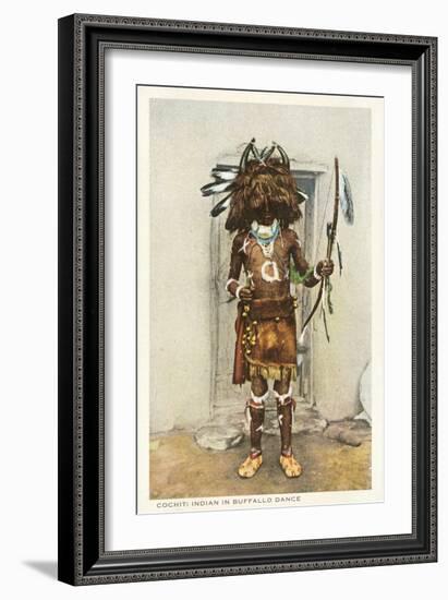 Cochiti Pueblo Indian in Buffalo Dance-null-Framed Premium Giclee Print