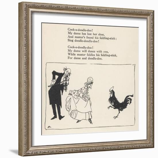 Cock-A-Doodle-Doo!-Arthur Rackham-Framed Art Print