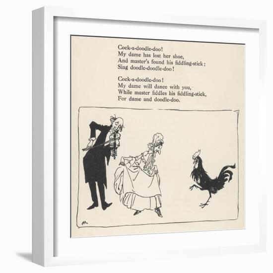 Cock-A-Doodle-Doo!-Arthur Rackham-Framed Art Print