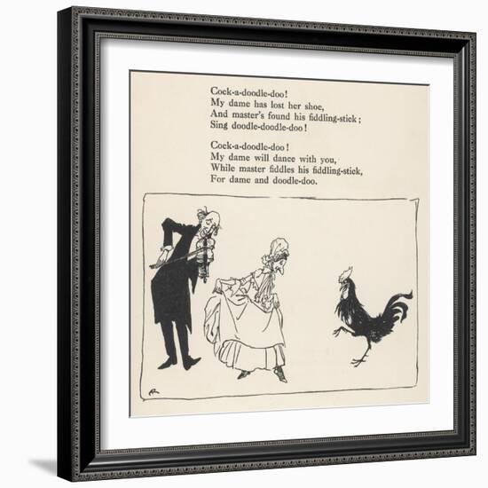 Cock-A-Doodle-Doo!-Arthur Rackham-Framed Art Print