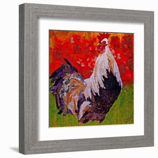 Cock-A-Doodle-null-Framed Art Print