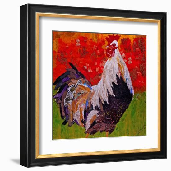 Cock-A-Doodle-null-Framed Art Print