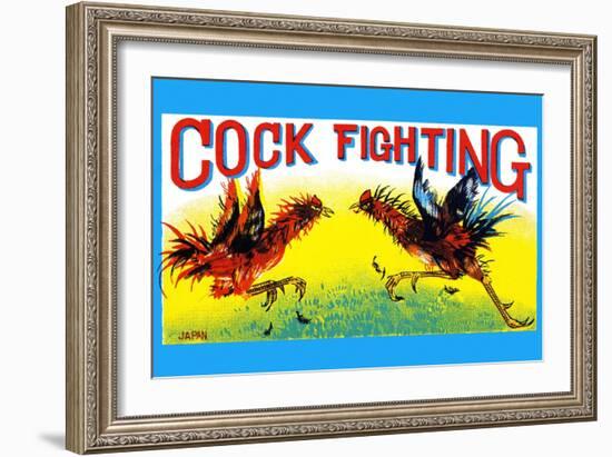 Cock Fighting-null-Framed Art Print