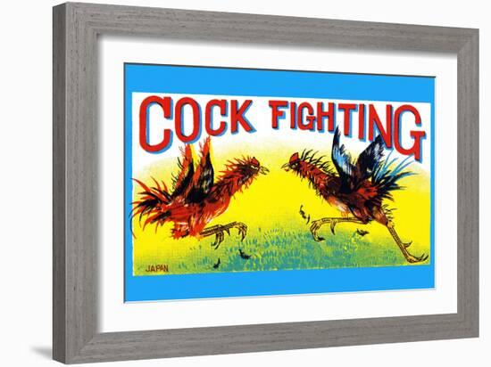 Cock Fighting-null-Framed Art Print