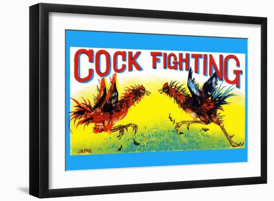 Cock Fighting-null-Framed Art Print