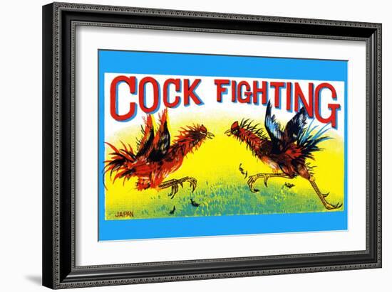 Cock Fighting-null-Framed Art Print