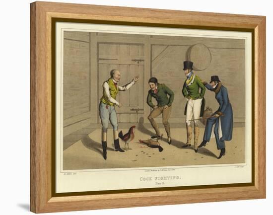 Cock Fighting-Henry Thomas Alken-Framed Premier Image Canvas