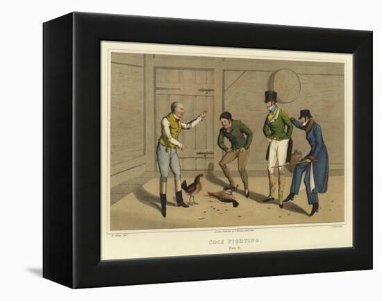 Cock Fighting-Henry Thomas Alken-Framed Premier Image Canvas