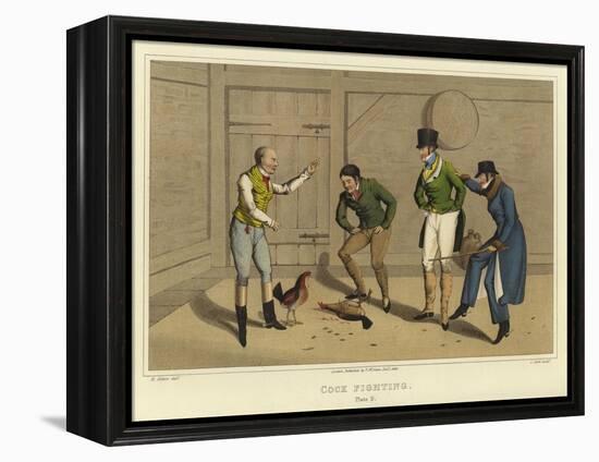 Cock Fighting-Henry Thomas Alken-Framed Premier Image Canvas