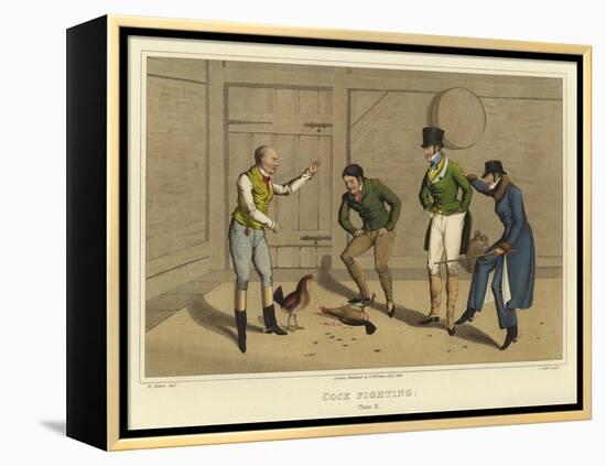 Cock Fighting-Henry Thomas Alken-Framed Premier Image Canvas