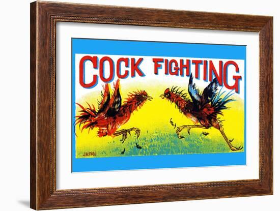 Cock Fighting-null-Framed Art Print