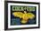 Cock-I-Too Pear Crate Label - Sacramento Valley, CA-Lantern Press-Framed Art Print