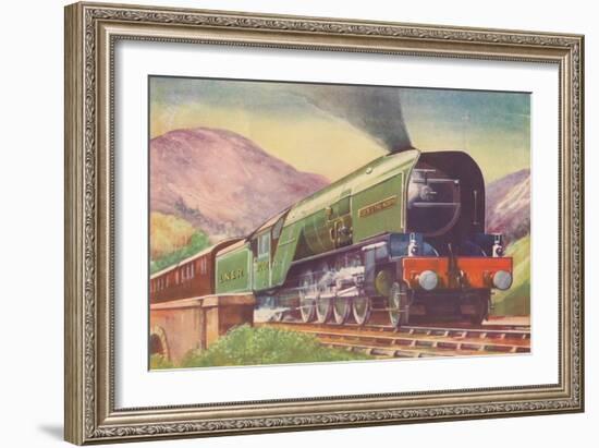 'Cock O' The North Locomotive, L.N.E.R., in the Highlands', 1940-Unknown-Framed Giclee Print