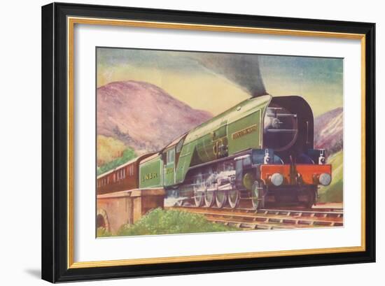 'Cock O' The North Locomotive, L.N.E.R., in the Highlands', 1940-Unknown-Framed Giclee Print